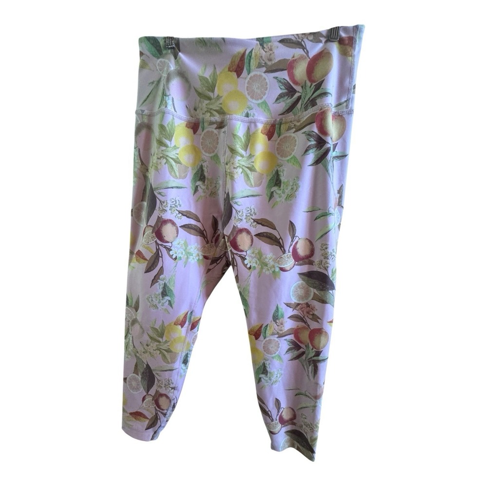 Beyond Yoga Pink Lemonade‎ Citrus Fruit High Waisted Midi Leggings Plus Size 2X